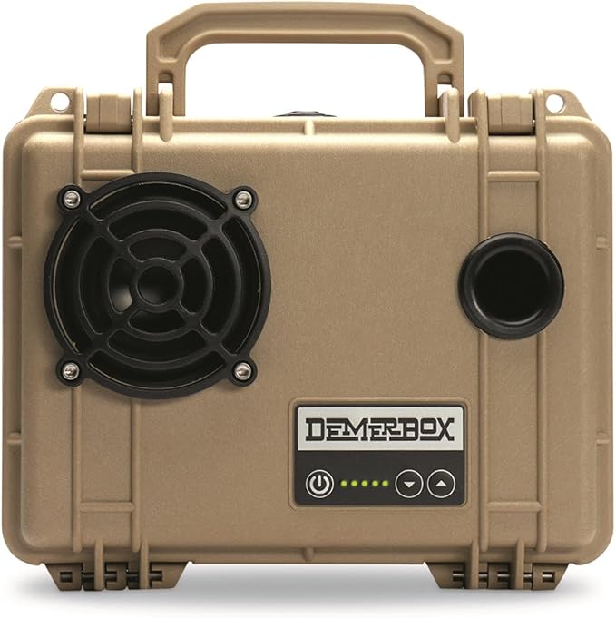 DemerBox: Waterproof, Portable, and Rugged Outdoor Bluetooth Speakers. Loud Sound + Deep Bass, 40+ hr Battery Life, Dry Box + USB Charging, Multi-Pairing Party Mode (Fraser Tan, DB1) by DemerBox