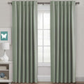 H.VERSAILTEX Blackout Curtains Thermal Insulated Window Treatment Panels Room Darkening Blackout Drapes for Living Room Back Tab/Rod Pocket Bedroom Draperies, 52 x 96 Inch, Light Sage,2 Panels by HVERSAILTEX