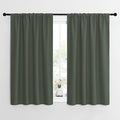 NICETOWN Bedroom Curtains Blackout Draperies - All Season Thermal Insulated Solid Rod Pocket Top Blackout Curtains/Drapes for Kid's Room (Dark Mallard, 1 Pair, 42 x 54 Inch) by NICETOWN