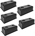 SUNPACK Sundome Plastic Multi-Vented Blackout Humidity Dome, Black, 7" (Pack of 5) - Ideal for Greenhouses or Indoor Gardening, Able to Adjust Humidity with Vents by SUNPACK