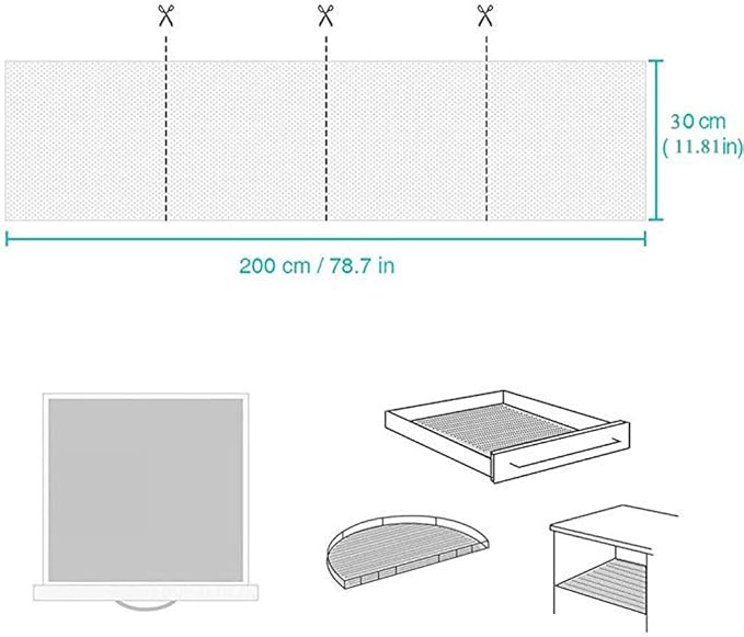 Shelf Liner Drawer Liner Non-Slip Mat Shelves Liners 12" X6.5’ Grid Pattern PVC Non-Adhesive Grip Liner Anti-Slip Mat for Kitchen Cabinets Wire Shelving Pantry Dresser Refrigerator (Purple) - Image 3