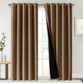 NICETOWN Full Shade Curtain Panels, Gold Brown, 70 x 84 inch, Pair of Energy Smart & Noise Blocking Out Blackout Drapes for Dining Room Window, Thermal Insulated Guest Room Lined Window Dressing by NICETOWN
