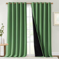 NICETOWN 100% Blackout Blinds, Set of 2, 70 inches x 108 inches, Forest Green, Laundry Room Decor Window Treatment Curtains for Large Patio Sliding Door, Thermal Insulated Curtains for Bedroom by NICETOWN