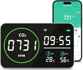 WiFi CO2 Detector, 9 Inch CO2 Monitor for CO2 Temp Humidity, Extra Large Display Digital Clocks, Air Quality Monitor for Indoor/Outdoor with Alerts, CO2 Infrared Sensor, Optical Sensor by GISNPA