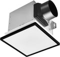 Tech Drive Bathroom Exhaust Fan with Light,80CFM 1.5Sone,Super Quiet Bathroom Ventilation Fan,1000lm Dimmable 3CCT LED Light 3000K/4000K/5000K Selectable, Energy Star Bath Fan, Decorative Black Trim by TechDrive