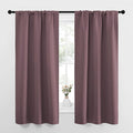NICETOWN Bedroom Curtains for Kids Room, Window Treatment Thermal Insulated Solid Room Darkening Drape Panels for Girls Room (Dry Rose, Set of 2, 34 inches Width by 63 inches Length) by NICETOWN