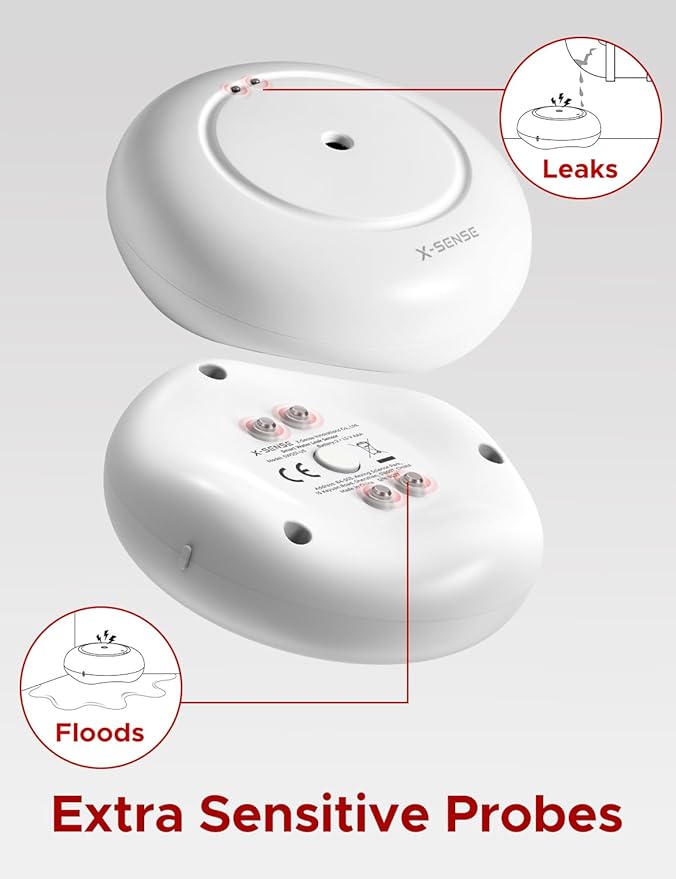 X-Sense Wi-Fi Water Sensor, Accessory for SWS54 Water Sensor Kit, SBS50 Base Station Required, Model SWS51, 1-Pack - Image 6