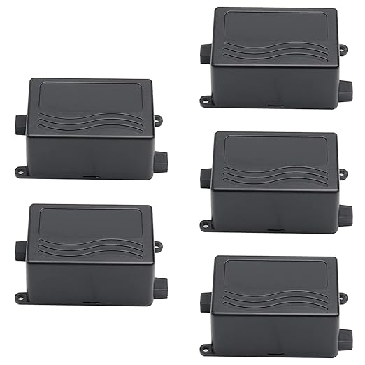 Fielect 5Pcs Junction Box ABS Plastic Dustproof Universal Electrical Project Enclosure with Ear Black 2.76 x 1.77 x 1.38 inch - Image 5