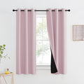 NICETOWN 100% Blackout Window Curtain Panels, Heat and Cold Blocking Drapes with Black Liner for Nursery, 60" Thermal Insulated Draperies (Lavender Pink, 2 Pieces, 37" Wide Each Panel) by NICETOWN