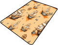 Runner, Sailboat Pattern Printing Foldable Area Rugs Fade Resistant, Flame Resistant, Quick Dry, Stain Resistant, Waterproof Floor Carpet for Living Room Bedroom, 36 x 60 Inch by Snarena