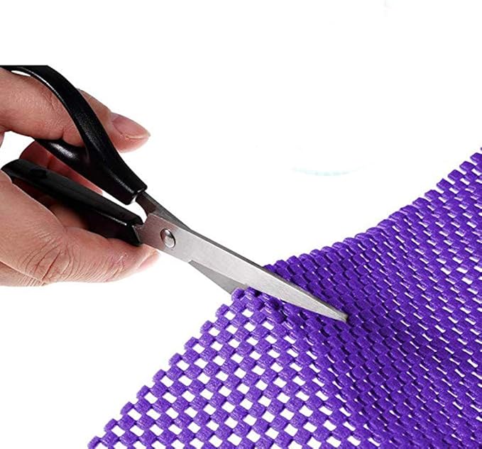 Shelf Liner Drawer Liner Non-Slip Mat Shelves Liners 12" X6.5’ Grid Pattern PVC Non-Adhesive Grip Liner Anti-Slip Mat for Kitchen Cabinets Wire Shelving Pantry Dresser Refrigerator (Purple) - Image 2