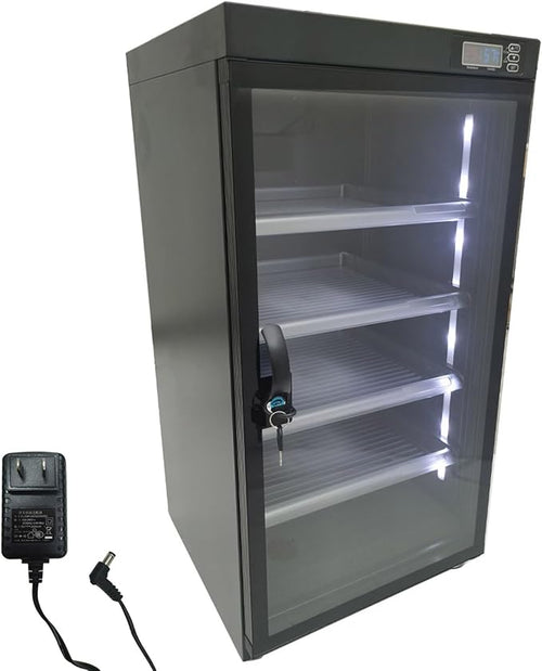 100L Full Automatic Digital Camera Dehumidify Storage 5 Layers Digital Control Dry Box with Tempered Glass Door for Camera Lens and Electronic Equipment Storage by WYDDDARY