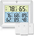 Urageuxy Weather Station Wireless Indoor Outdoor Thermometer with 3 Sensors, Remote Temperature Monitor with Humidity for Home, Baby Nursery, Room, Attic, Patio by Urageuxy