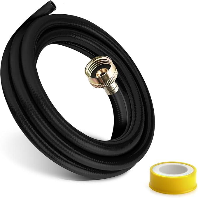 Dehumidifier Drain Hose 3/4 Inch FHT, 12 Foot, with Premium Brass Connectors to Prevent Water Leakage, 18FFDHMH01 Drain Hose Compatible with Most Brands of Dehumidifiers by Hasanbar