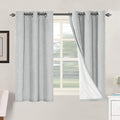 H.VERSAILTEX 100% Blackout Curtains for Bedroom Thermal Insulated Linen Textured Curtains Heat and Full Light Blocking Drapes Living Room Curtains 2 Panel Sets, 42x54 Inch, Glacier Gray by HVERSAILTEX
