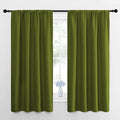 NICETOWN Window Curtains for Bedroom, Olive, 2 Panels, W42 x L48 -Inch, Home Decoration Thermal Insulated Rod Pocket Blackout Blinds & Drapes for Small Windows by NICETOWN