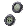 2-Pack Mini Hygrometer Thermometer Fahrenheit or Celsius Meter Digital LCD Monitor Indoor Room Round Humidity Temperature Gauge for 3D Printers Guitar Case Greenhouse Babyroom Reptile Incubator by BuynowonVeanic