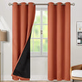 BGment Thermal Insulated 100% Blackout Curtains 84 Inch Length 2 Panels, Total Light Blocking Curtains for Bedroom, Grommet Window Drapes with Thick Black Liner, 42 Inch Wide Each Panel, Terracotta by BGment