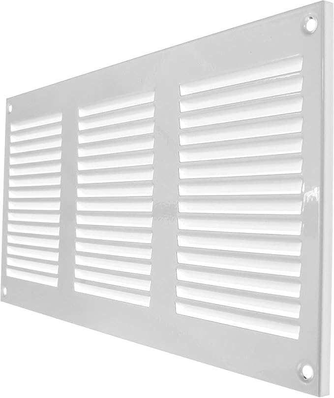 Vent Systems 12" x 6" Inch (Overall) Scratch Resistant White Metal Vent Cover - 3 Pack - Louvered Duct Grille with Built-in Mesh Screen - Wall or Ceiling HVAC Ventilation Register for Indoor & Outdoor - Image 7