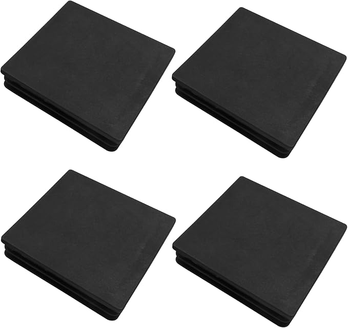 4 Pack 4" Square Plastic Plugs, Black Tubing End Caps Plugs Insert for Square Tube and Furniture Legs - Image 5