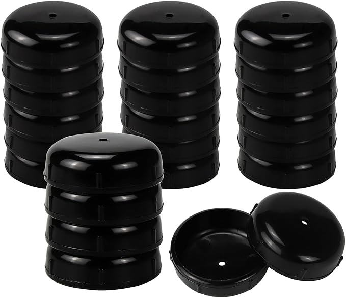 1-1/2 inch Wrought Iron Patio Furniture Feet Caps,24 Packs Round Plastic Outdoor Chair Leg Floor Protectors, Chair Leg Caps, Patio Furniture Replacement Feet Pads Black by APPLIANCEMATES by YourHomeApplianceMates