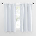 NICETOWN Greyish White Window Curtain Panels - Thermal Insulated Rod Pocket Room Darkening Curtain Sets for Bedroom (Greyish White, 2 Panels, 29 by 50) by NICETOWN