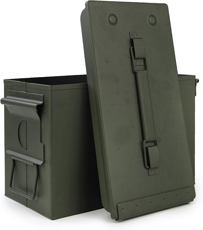 GUGULUZA Metal Ammo Can 30/50 Cal, Lockable Bullet Storage Case, Waterproof & Airtight Containers Box with Flip Top for Long-Term Storage Shotgun, Rifles, Pistols Ammunition - Image 4