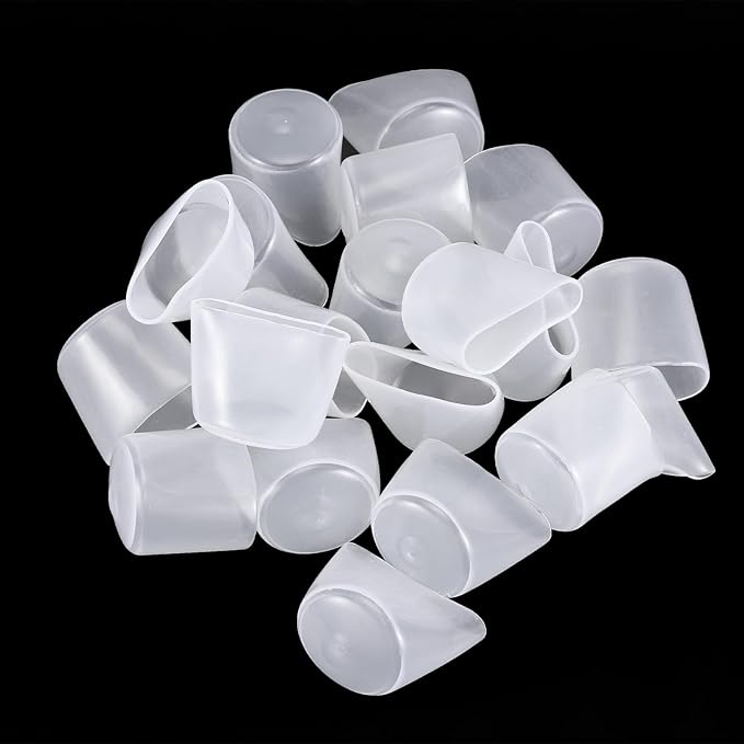 uxcell 20pcs Rubber End Caps 29mm ID Vinyl PVC Round Tube Bolt Cap Cover Screw Thread Protectors Clear - Image 4