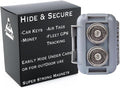 Hide a Key Outside with our Grey Magnetic Box, Our Waterproof Air-Tight Magnetic Key Box for Under Car Stays Secure with 2 Strong Neodymium Magnets by GorillaBox