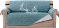 H.VERSAILTEX 100% Waterproof Sofa Slipcover Washable Loveseat Cover for 2 Cushion Cover Non-Slip Furniture Protector with Silicone Backing Couch Cover for Pets (Oversized Loveseat, Stone Blue) by HVERSAILTEX