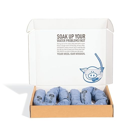 PIG Mildew-Resistant Absorbent Sock | Water Absorbing Snake | 3" W x 4' L | Absorbs up to 1 gal per Sock | 2 Count | PM50070 - Image 8