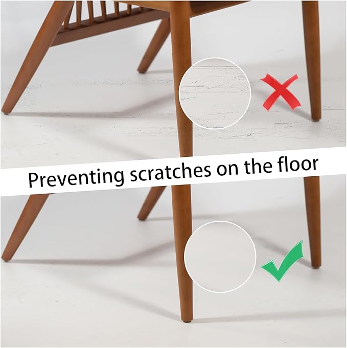 48 Pcs Brown Felt Cabinet Door Pads, 1/2 Inches Diameter Self Adhesive Felt Bumpers for Furniture Kitchen Cabinet Doors Floor Drawers Cupboards - Image 4