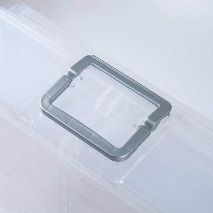 novelinks Transparent 4" x 6" Photo Organizers and Photo Storage Box with Handle, 16 Inner Photo Cases, Portable Picture Organizers & Photo Storage Containers (Clear-Silver Handle) - Image 8