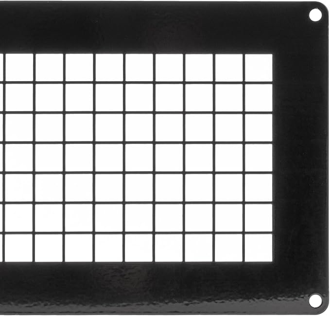 Repa Market 10" x 5" Inch Black Galvanized Steel Rectangular Crawl Space Vent Grid - Inlet Outlet Ventilation Guard - Universal Metal Air Supply Exhaust Protection Mesh - Durable Duct Grille - Image 9
