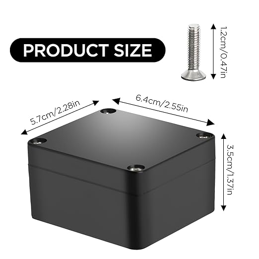 6PCS Electronic Project Box,IP65 Waterproof Dustproof ABS Plastic Junction Box- Indoor and Outdoor Electronics Cable Electrical Project Boxes 2.55x2.28x1.37 inch - Image 2