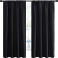 NICETOWN Black Blackout Curtain Blinds - Solid Thermal Insulated Window Treatment Blackout Drapes/Draperies for Bedroom (2 Panels, 42 inches Wide by 63 inches Long, Black) by NICETOWN