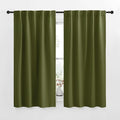NICETOWN Blackout Curtain Panels for Living Room - (Olive Green Color) 42x63 Inch, 2 Panels Set, Thermal Insulated Room Darkening Blackout Drapes/Draperies with Rod Pocket & Back Tab for Window by NICETOWN