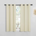 NICETOWN Room Darkening Curtain Panels for Cafe, Thermal Insulated Grommet Top Room Darkening Draperies/Drapes for Window (Beige, 2 Panels, W34 x L45) by NICETOWN