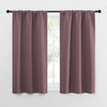 NICETOWN Kitchen Curtains, Short Blackout Curtains & Drapes, Home Decoration Privacy Thermal Insulated Curtains for Unicorn Theam Room (Dry Rose, 34" Wide, 54" Long, 2 PCs) by NICETOWN