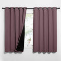 NICETOWN Dry Rose 100% Blackout Lined Curtains, 2 Thick Layers Completely Blackout Window Treatment Thermal Insulated Drapes for Kitchen/Bedroom (1 Pair, 62 inches Width x 63 inches Length Each Panel) by NICETOWN