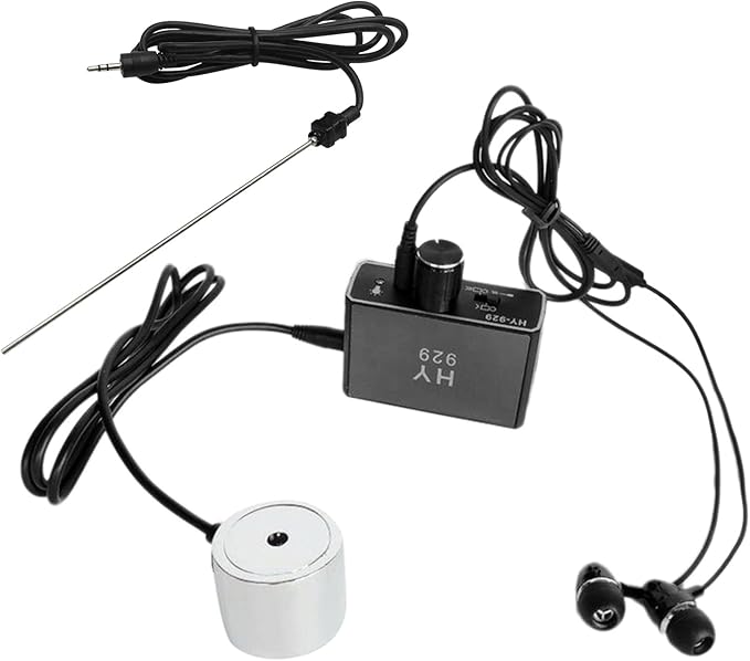 Water Pipe Leakage Detector, Water Leak Detection Tool, Underground Water Pipe Leakage Monitor Tester Kit with Dual Probes Earphone, High Sensitivity Water Pipeline Locator Accessory Kit by Sunydog