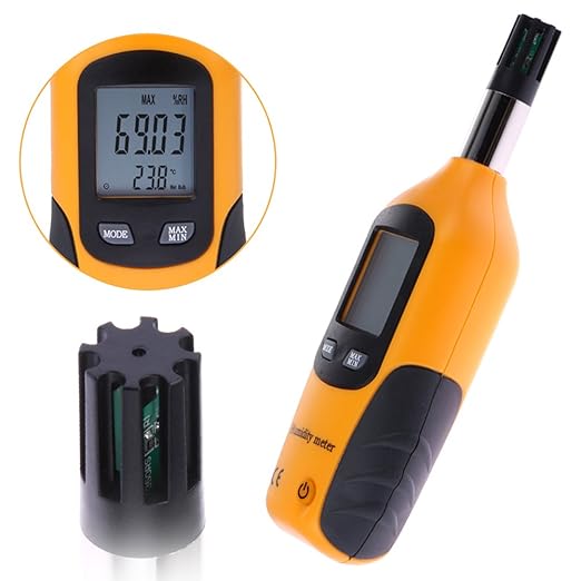 Mengshen Digital Psychrometer - Handheld Temperature and Humidity Meter Gauge with Dew Point and Wet Bulb Temperature - Battery Included - Image 5