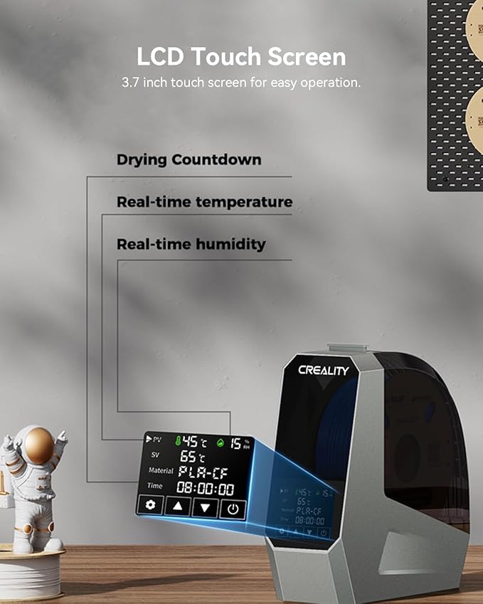 Creality Space Pi Filament Dryer, 360° Hot-Air Heating 3D Printer Filament Dryer Box with Fan, Upgraded Filament Dehydrator, 3D Printing Storage Dry Box for 1.75/2.85mm PLA PETG ABS Nylon TPU - Image 3