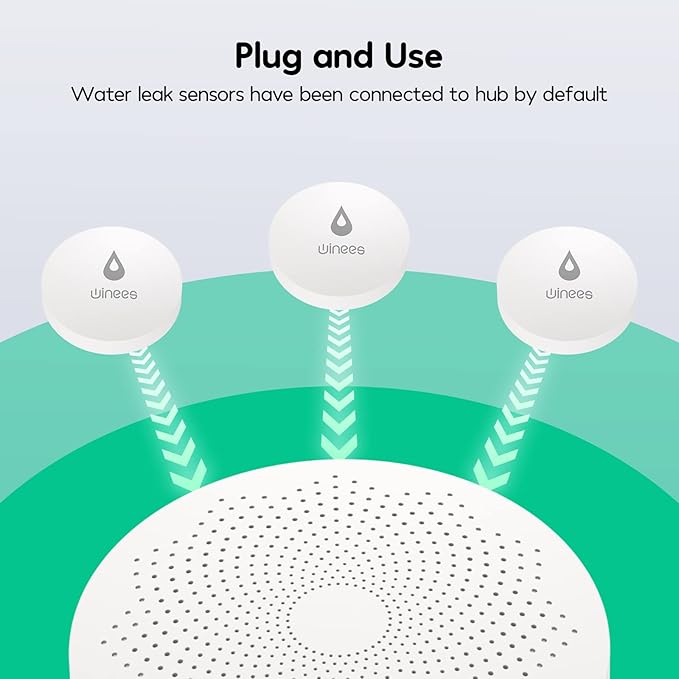 Winees WiFi Water Detector, 3 Pack Water Sensors with Leak Alert Email&SMS Notification, 100dB Adjustable Alarm, 100M Transmission for Basement, Bathroom, Laundry, IFTTT - Image 5