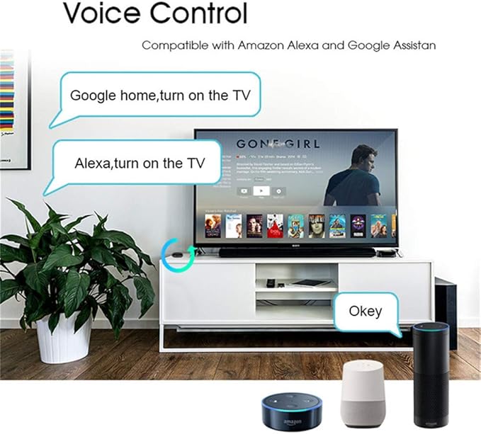 MOES WiFi Smart IR Remote Controller Smart Home Infrared Universal Remote Blaster,One for All Control AC TV DVD CD AUD SAT etc,Compatible with Alexa and Google Assistant,No Hub Required (Pack of 2) - Image 3