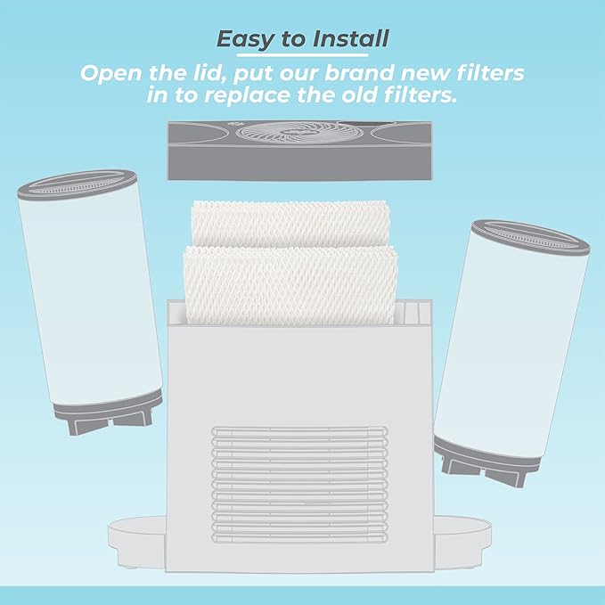 ANTOBLE 4 Pack MD1-0034 Humidifier Wick Replacement Filters Compatible with Vornado EVAP2, EVAP40, EV100, EV200, EVDC300, EVDC500, EVDC505 Evaporative Humidifiers - Image 4