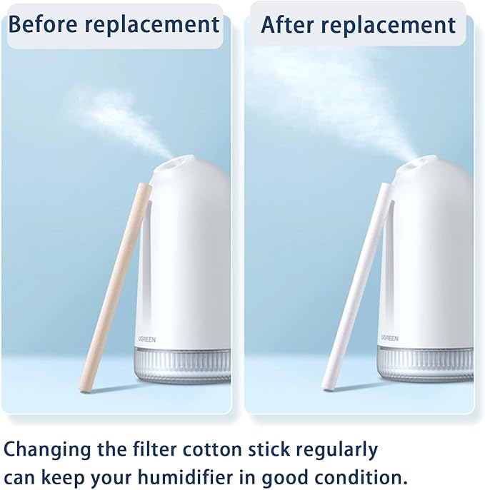 Humidifier Filters Sticks 3.66'' Replacements Cotton Stick Small Humidifier Filter Stick for INVODA Mini Cool Mist Humidifiers (24PCS) - Image 3