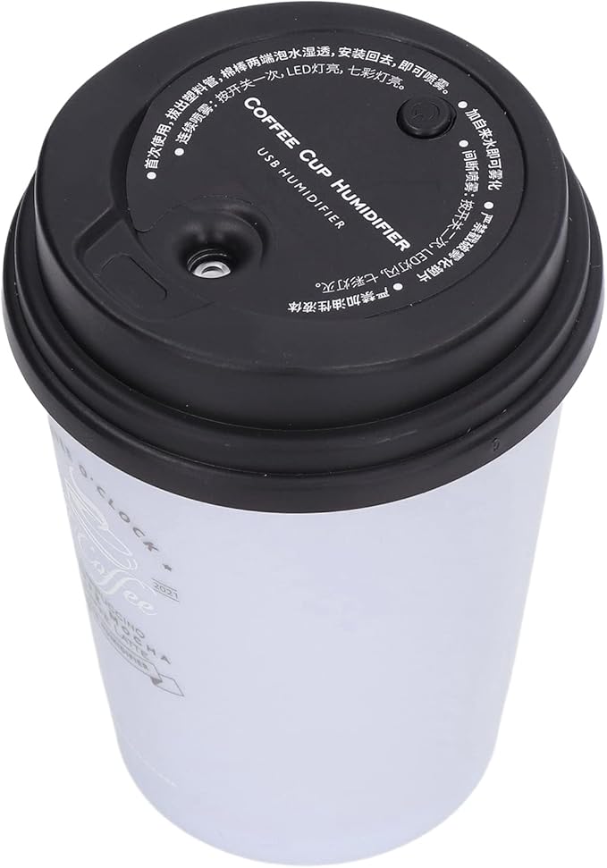 Coffee Cup Humidifier, Compact Lightweight Cute Desktop Humidifier for Baby Bedroom Travel Office Home Use - Image 7