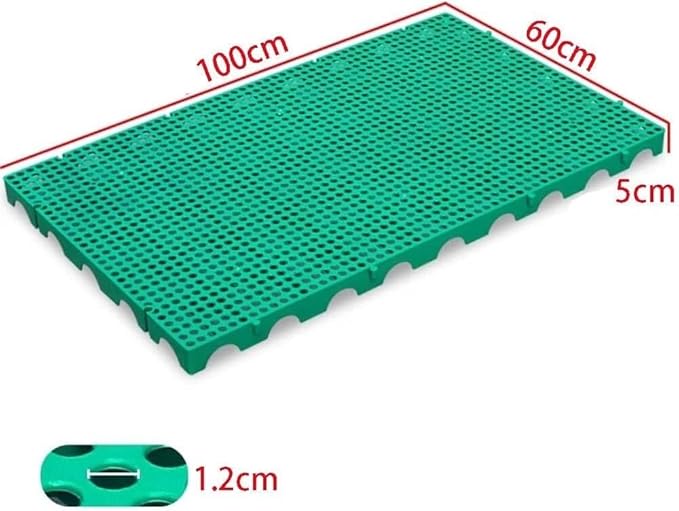 LNNW Plastic Pallet Warehouse Pallet Pet Moisture Barrier Cargo Storage Matting for Garage Supermarket, 1 Pack Floor Pallets for Garage Supermarket Basement(Green,100x60x5cm) - Image 2
