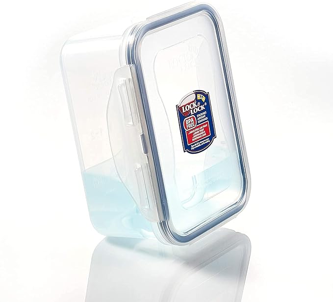 LOCK & LOCK Easy Essentials Food Storage lids/Airtight containers, BPA Free, Rectangle-88 oz-for Rice, Clear - Image 2